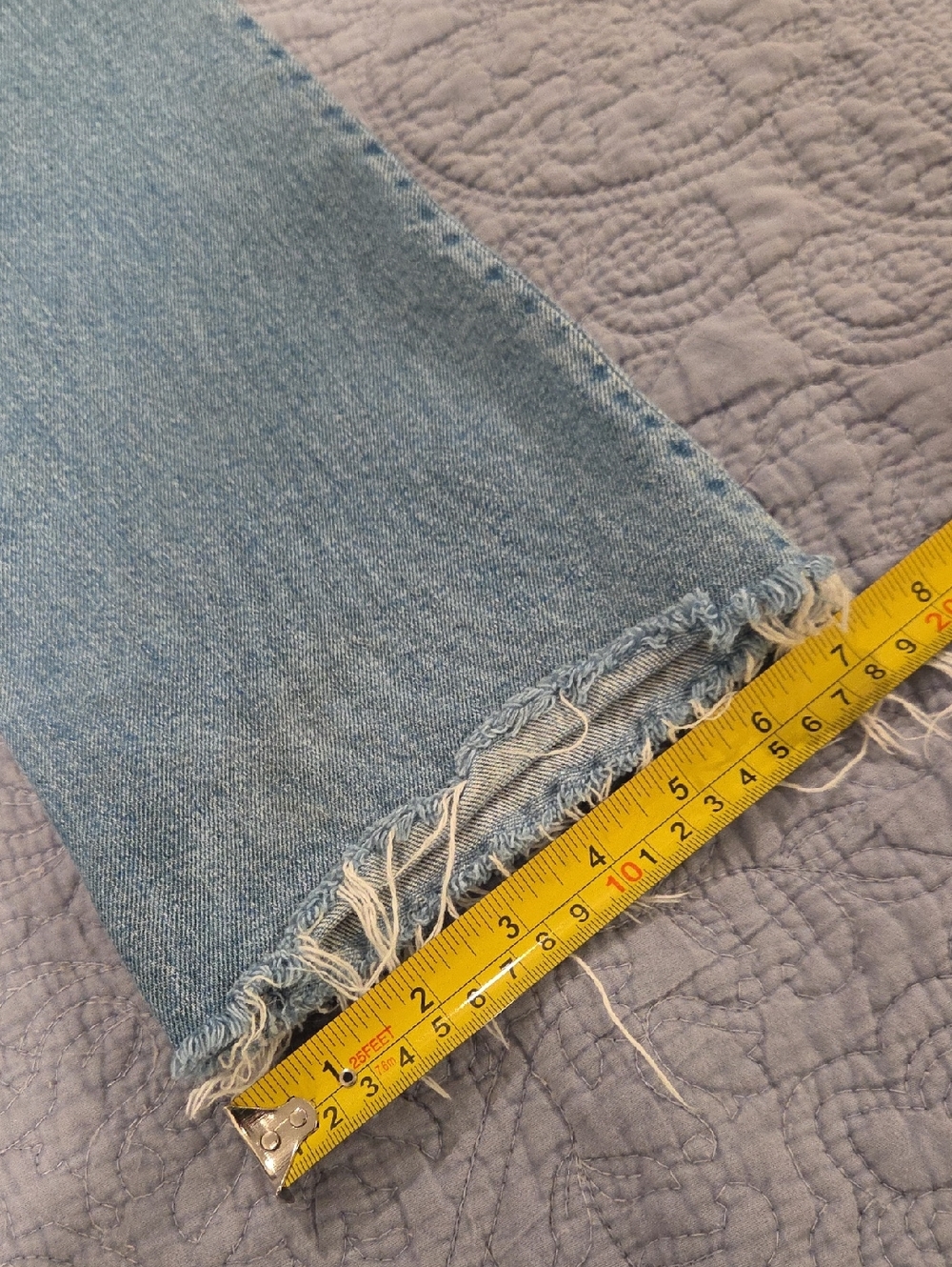 MOTHER The Insider Sneak Fray Jeans In Love On The Boat Size 24! - Picture 16 of 16